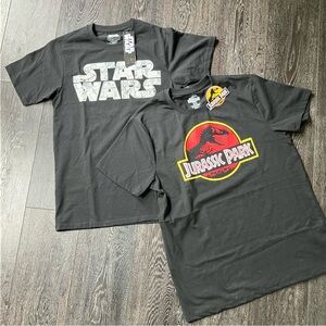 Star Wars and Jurassic Park Men Women Unisex T-Shirts - Black